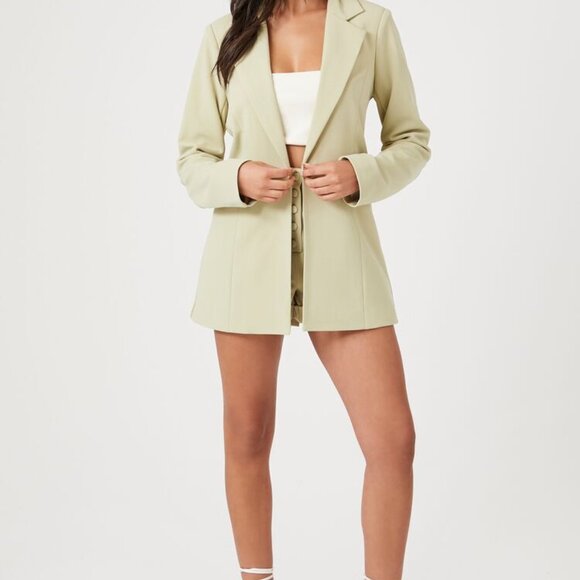Forever 21 Notched Buttoned Blazer L - Picture 2 of 14